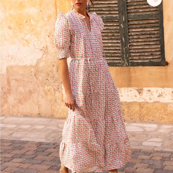 Oliphant Pintuck Ruffle Maxi - Picture 2 of 2